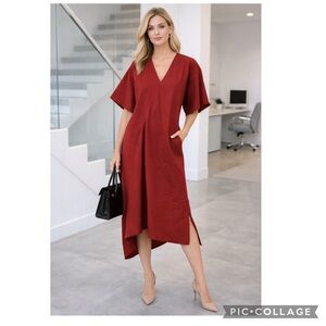 CHRISTIAN WIJNANTS BELGIUM VIRGIN WOOL ASYMMETRICAL DRESS OFFICE PROFESSIONAL